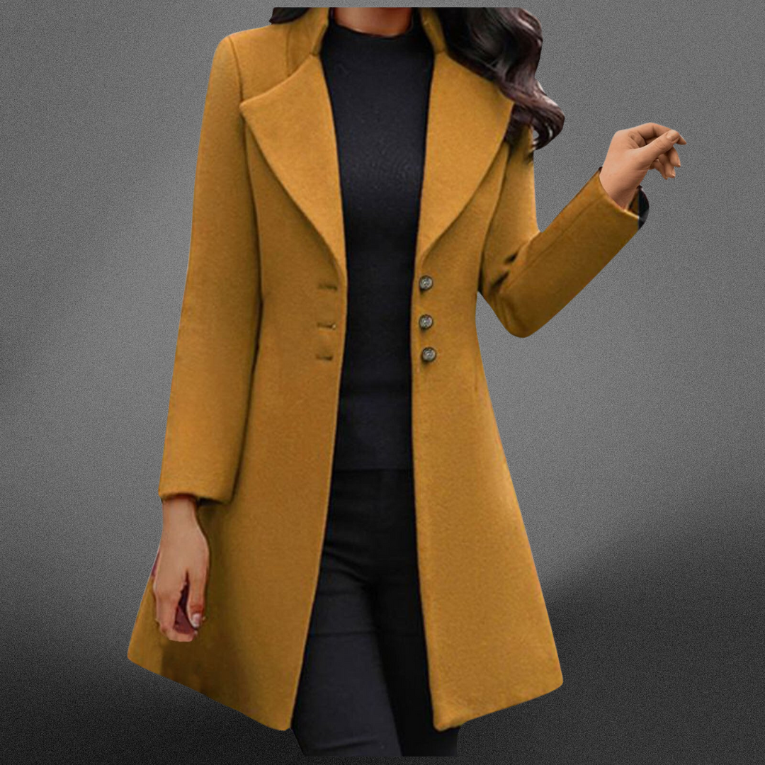 Charlotte™ | Manteau en laine italien luxueux à manches longues
