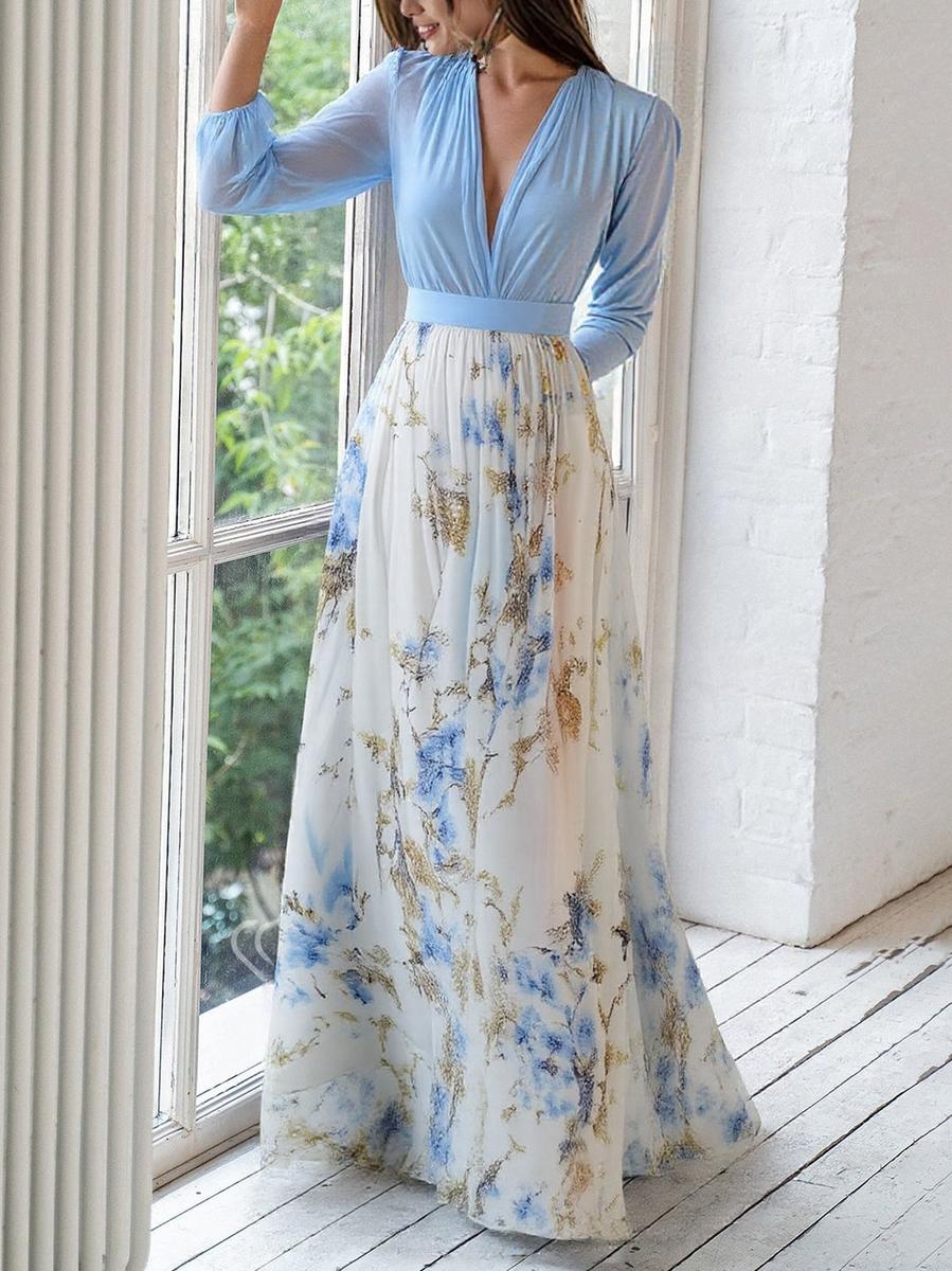 Elena - Maxi robe à imprimé floral Éblouissant