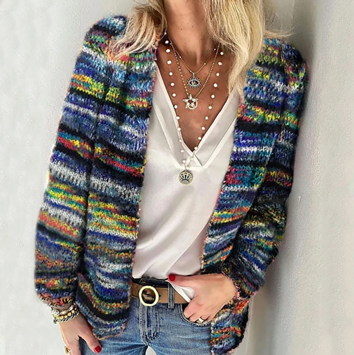 Catherine - Comfortabel Veelkleurig Vest