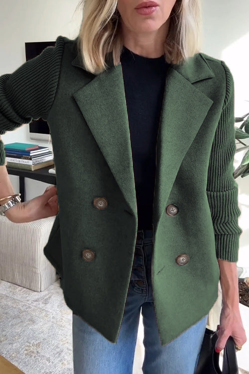 Amelia™ | Elegante blazer met gebreide mouwen