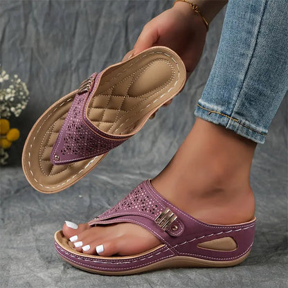 Élodie™ - Dames open teen sleehak sandalen