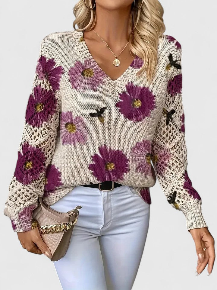 Aurélie - Licht Bloemig Vest