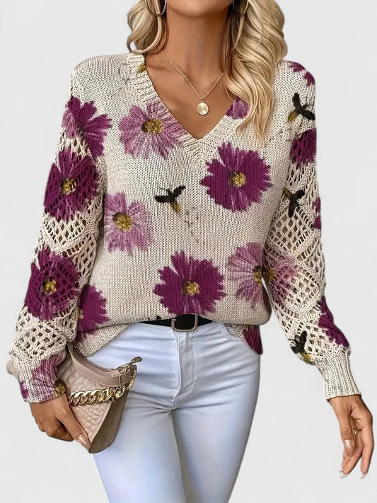 Aurélie - Licht Bloemig Vest