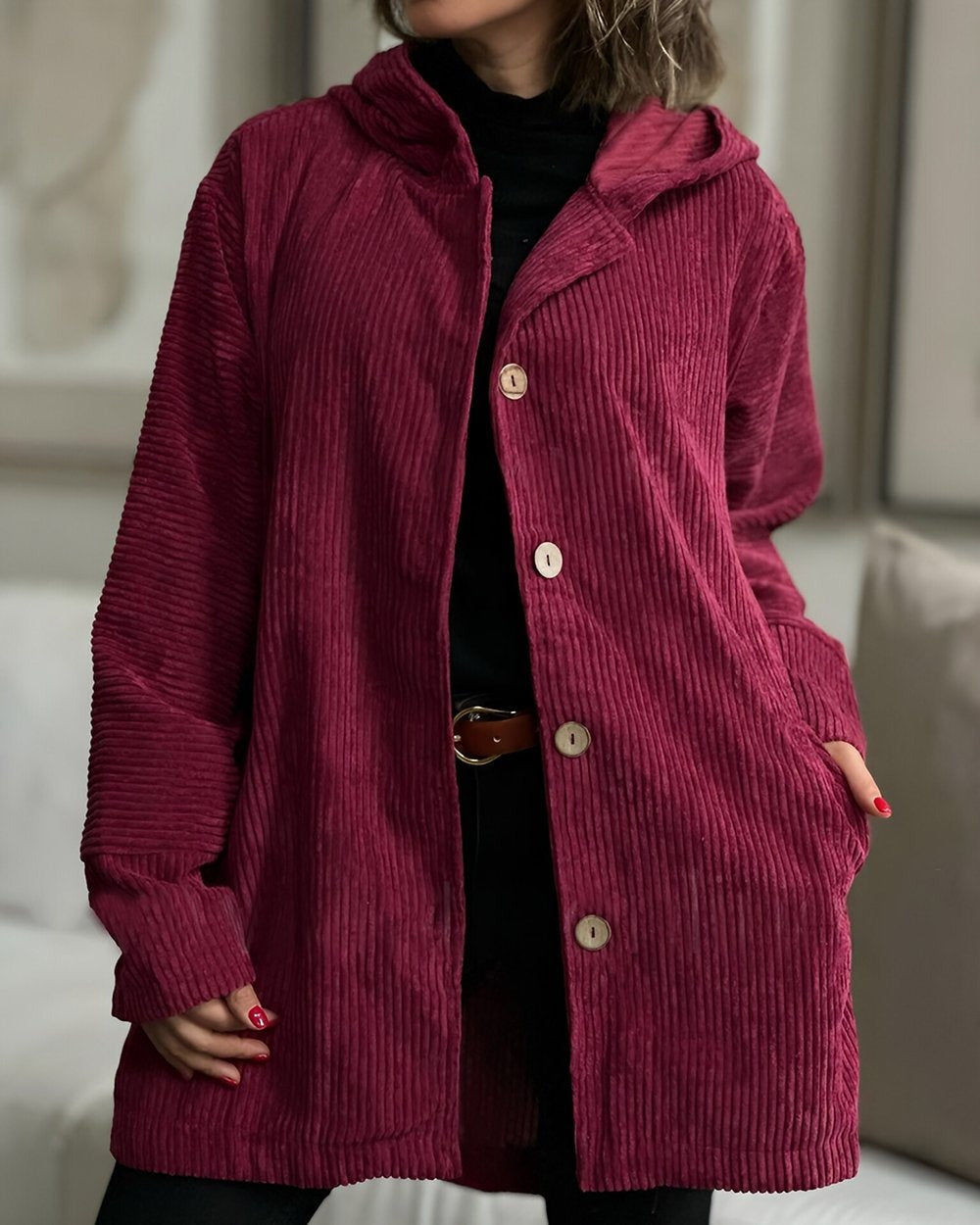 Cordia - Elegante Corduroy Jas