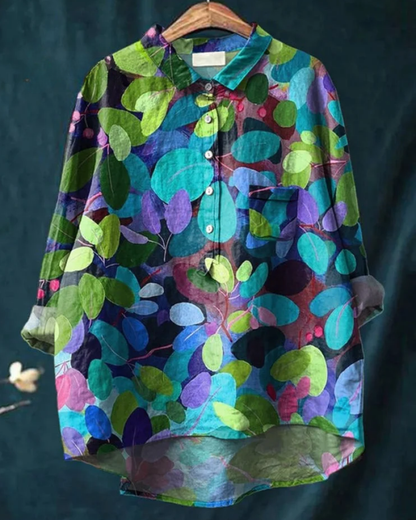 Jenny | Elegante blouse met bloemenprint en knopen