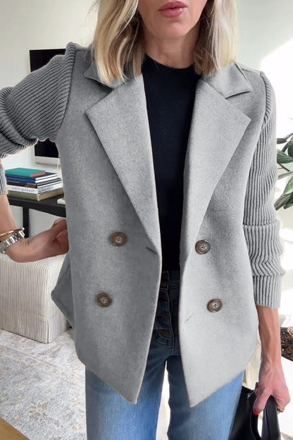 Amelia™ | Elegante blazer met gebreide mouwen