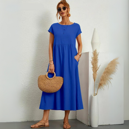 Isla - Casual Katoenen Midi-jurk