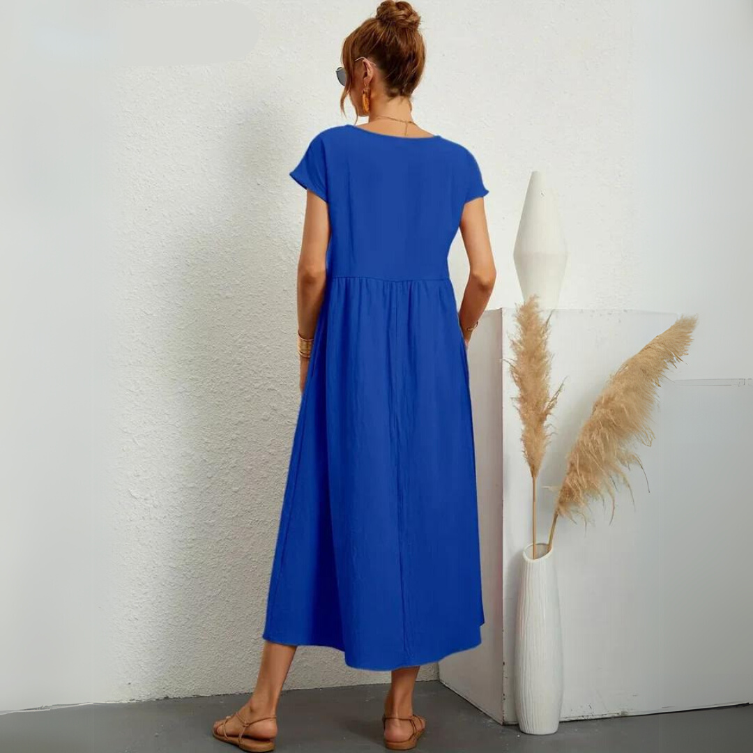 Isla - Casual Katoenen Midi-jurk