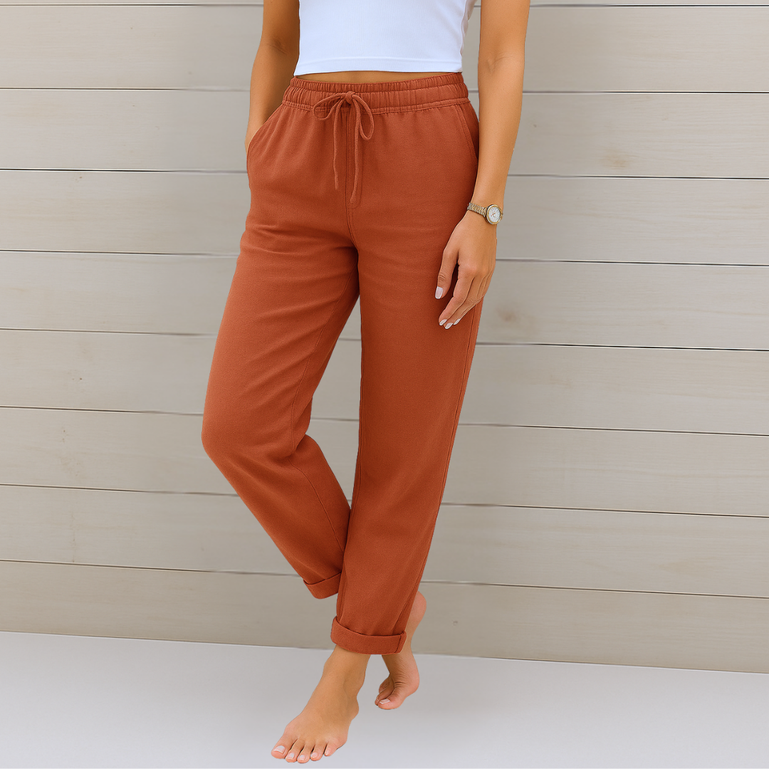 Susy - Ademende Stretch Linnen Broek Premium
