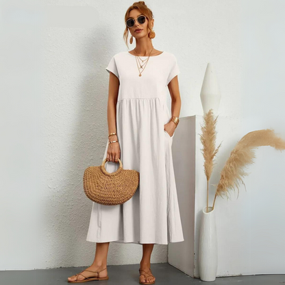 Isla - Casual Katoenen Midi-jurk