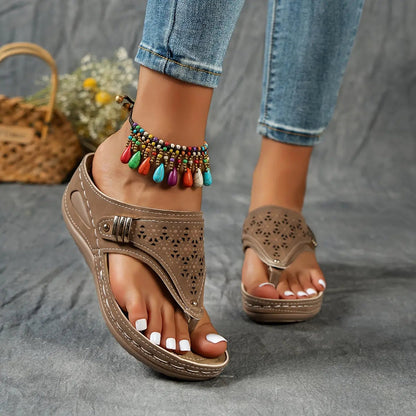 Élodie™ - Dames open teen sleehak sandalen