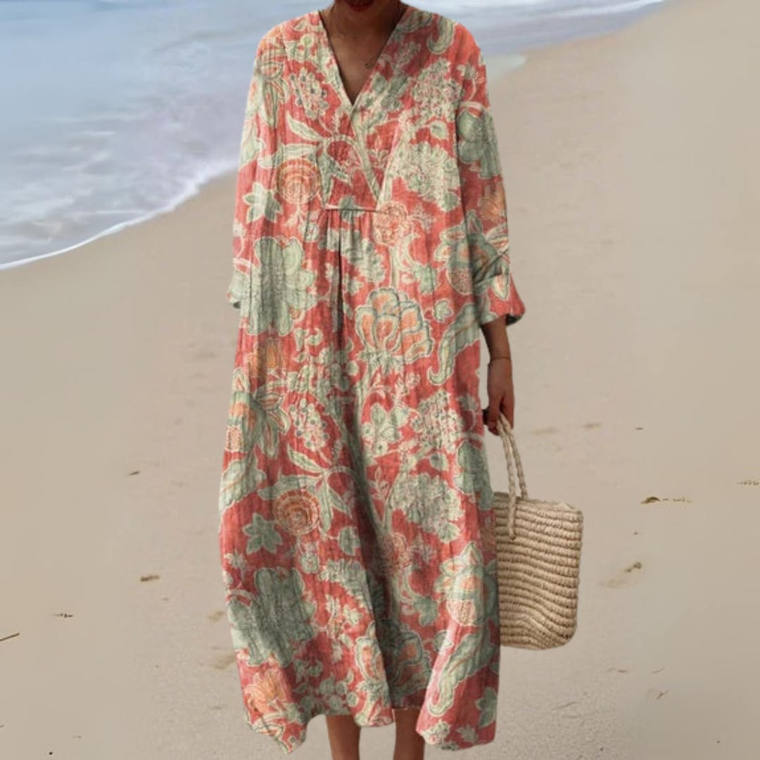 Ellis - Vintage Jurk met Bloemenprint