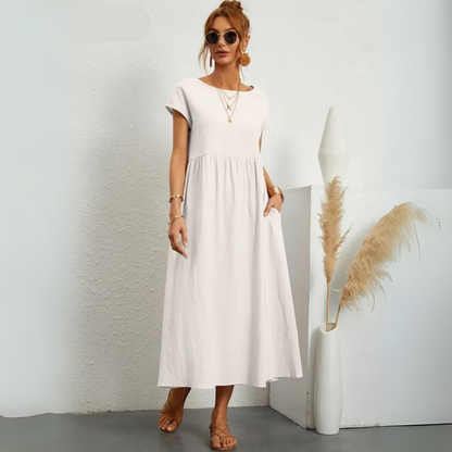 Isla - Casual Katoenen Midi-jurk