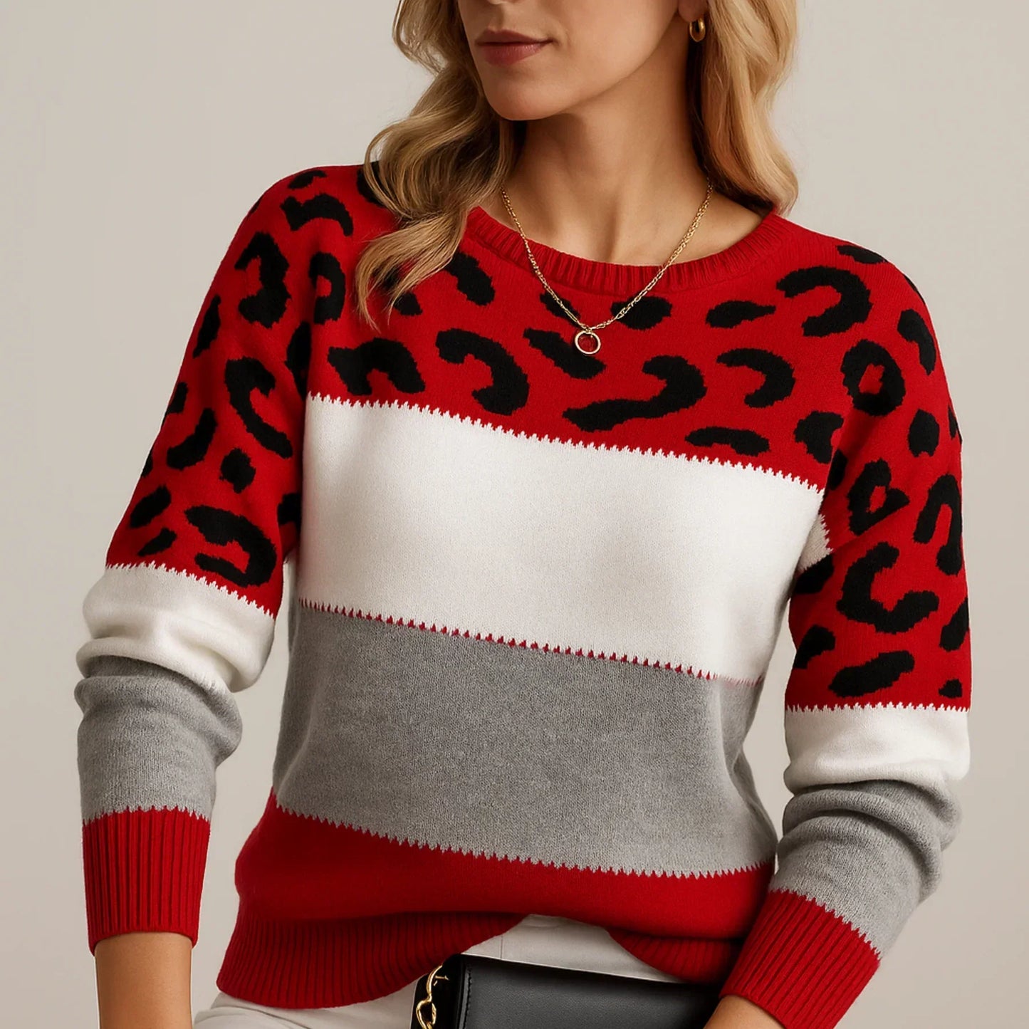 Pascaline - Chic Panterprint Sweatshirt