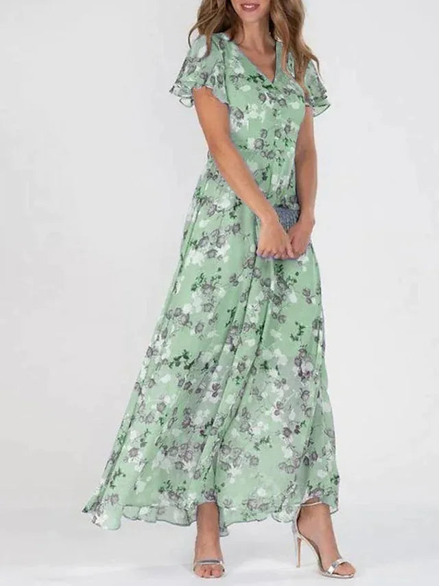 Robine - Elegante Bloemen Maxi Jurk