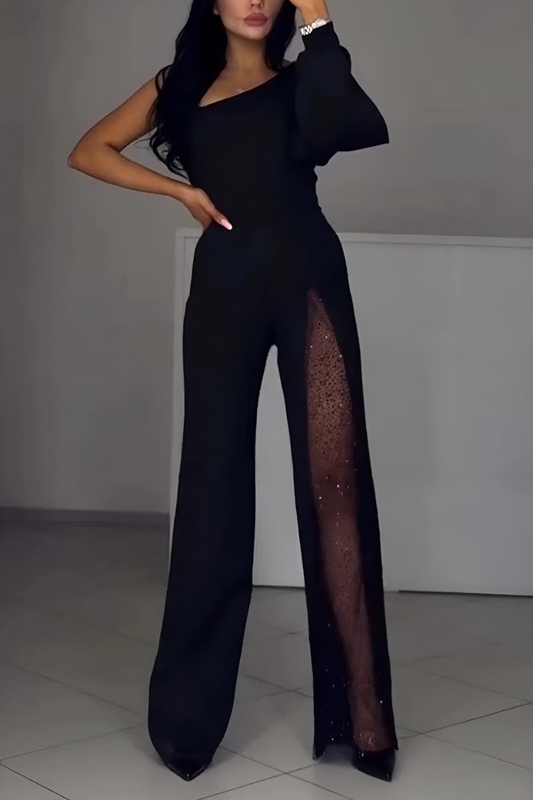 Léonie™ | Combinaison Élégante à Jambes Larges