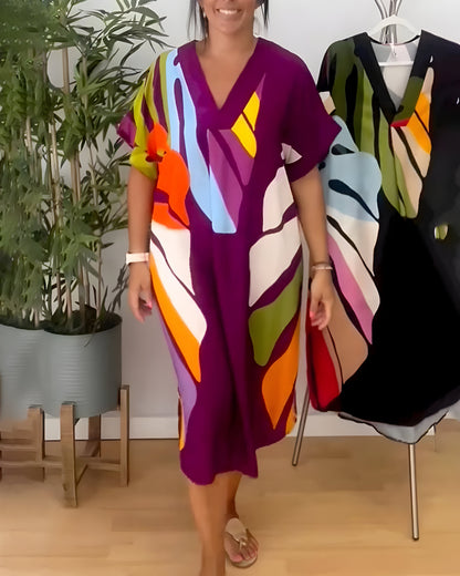 Rosaline - Gekleurde Casual Jurk