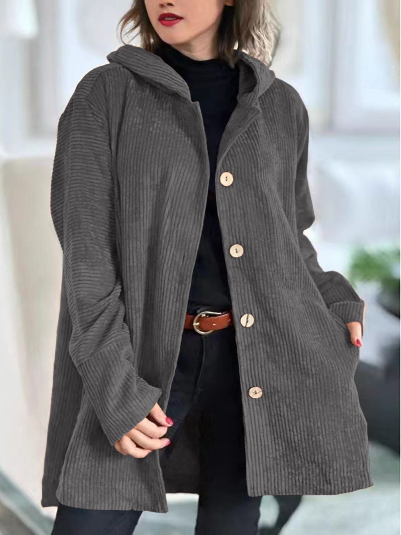 Cordia - Elegante Corduroy Jas