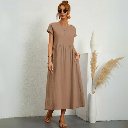 Isla - Casual Katoenen Midi-jurk