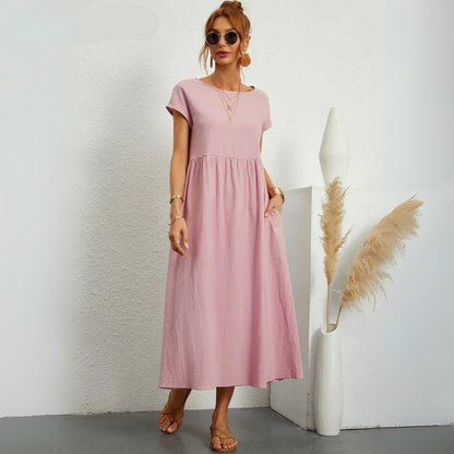 Isla - Casual Katoenen Midi-jurk