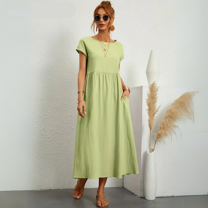 Isla - Casual Katoenen Midi-jurk
