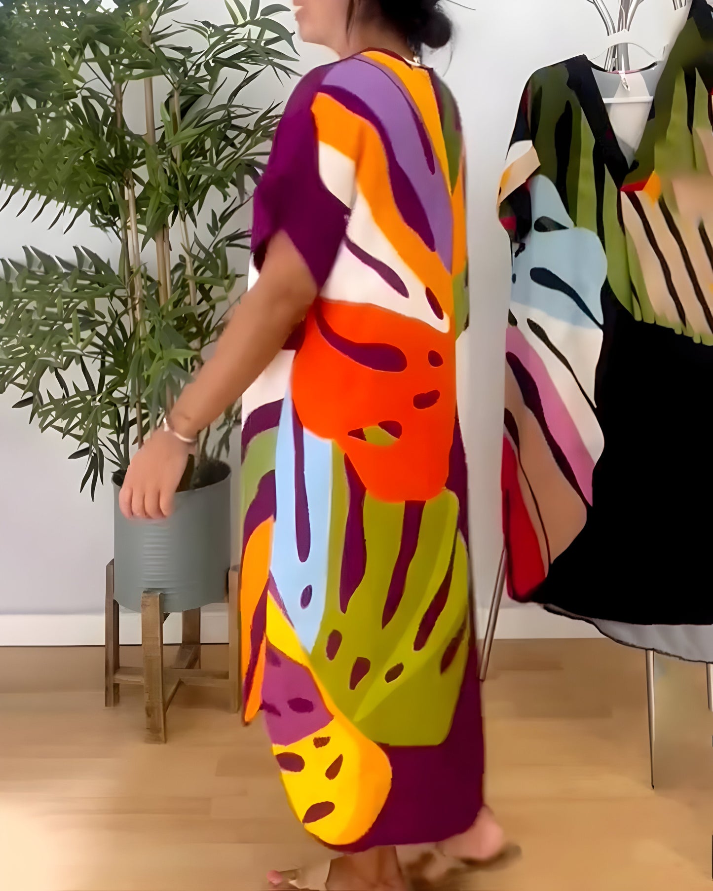 Rosaline - Gekleurde Casual Jurk