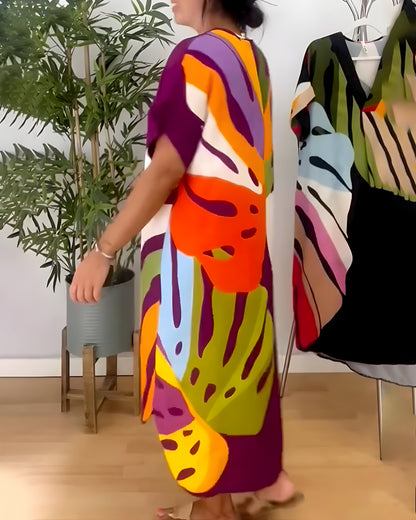 Rosaline - Gekleurde Casual Jurk