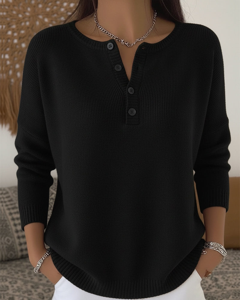 Lena - Basic Vest met Lange Mouwen