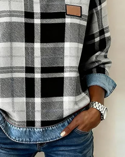 Célia - Sweatshirt Patchwork Audacieux