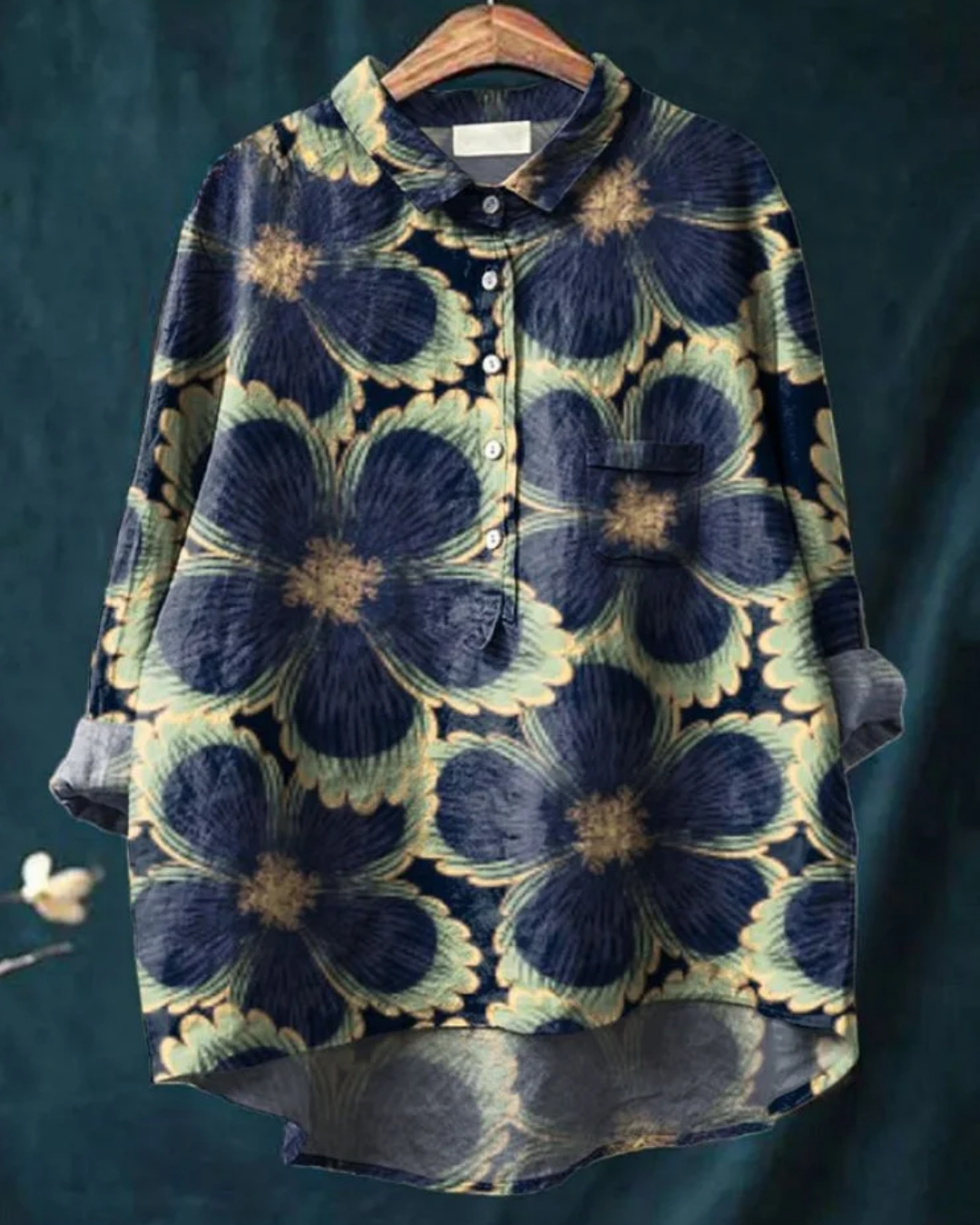 Jenny | Elegante blouse met bloemenprint en knopen