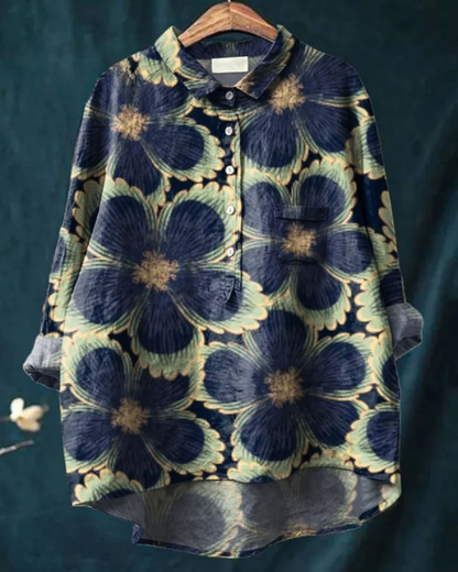 Jenny | Elegante blouse met bloemenprint en knopen
