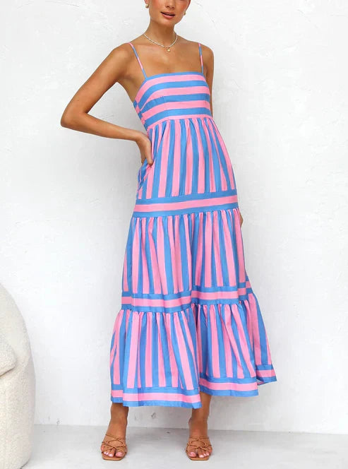 Vanessa - Élégante Robe Rayée
