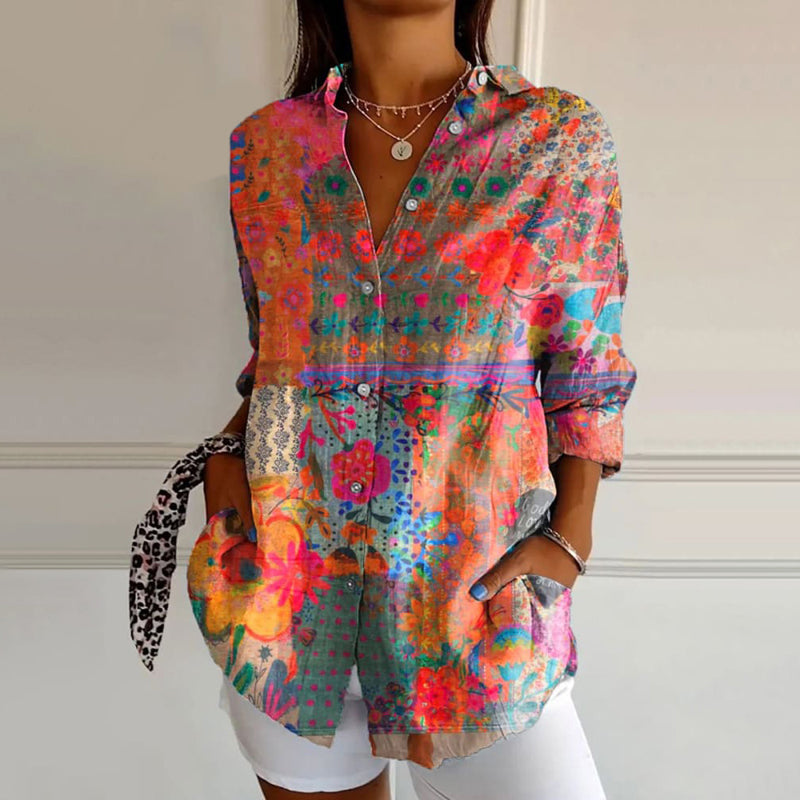 Iva™ | Elegante Blouse met Bloemmotief