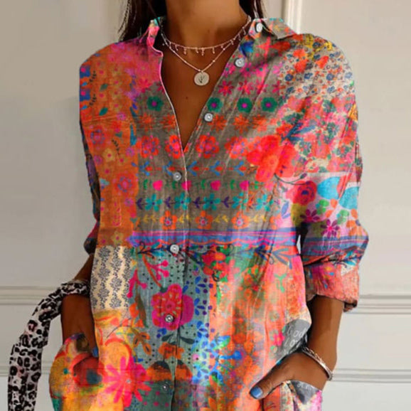 Iva™ | Elegante Blouse met Bloemmotief