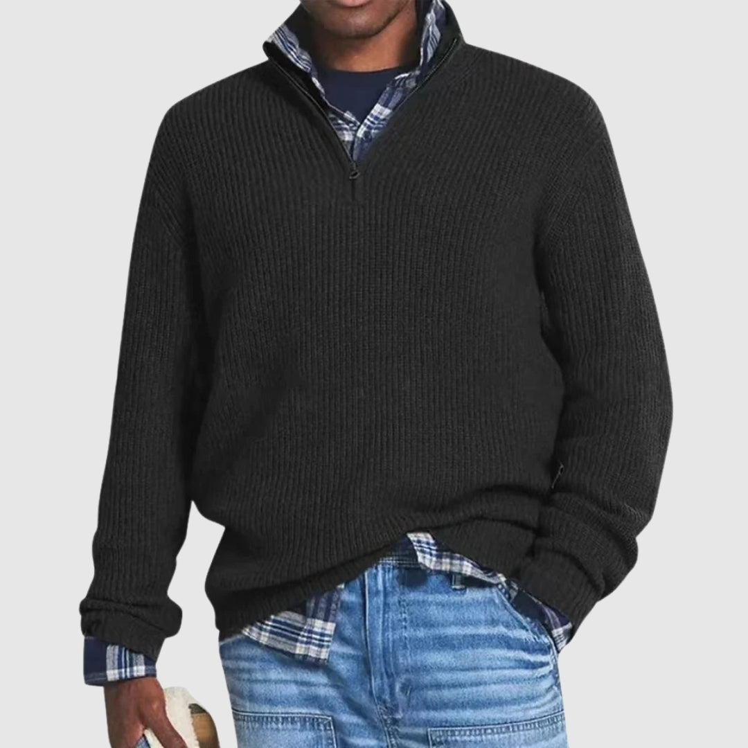 Louis™ | Moderne Pullover met Kwartrits