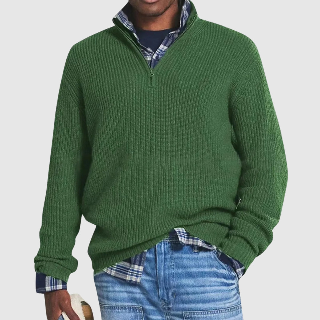 Louis™ | Moderne Pullover met Kwartrits