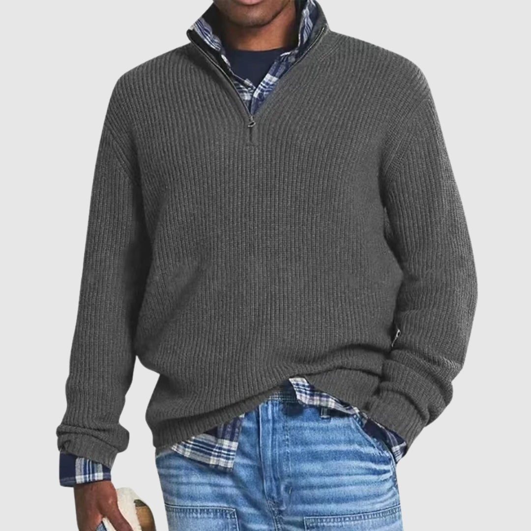 Louis™ | Moderne Pullover met Kwartrits