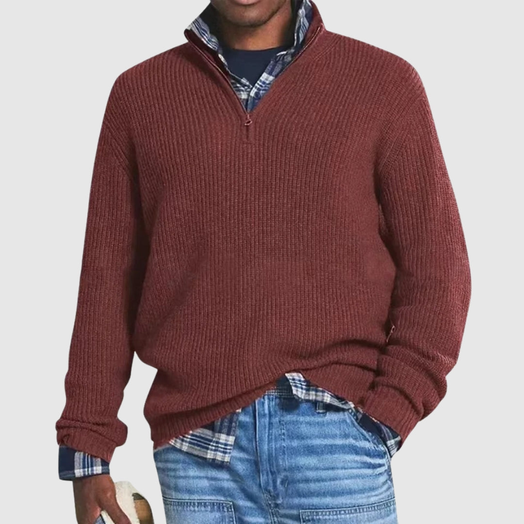 Louis™ | Moderne Pullover met Kwartrits
