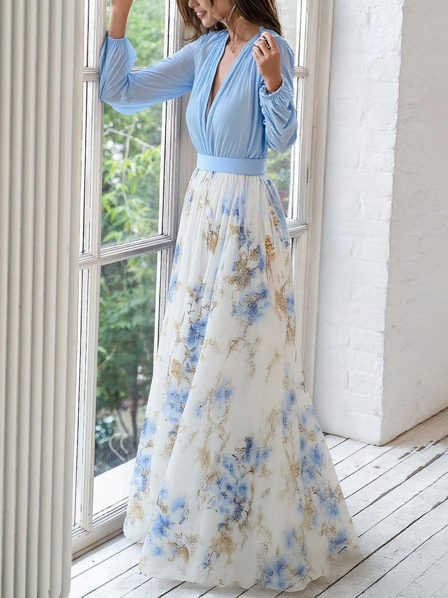 Elena - Maxi robe à imprimé floral Éblouissant