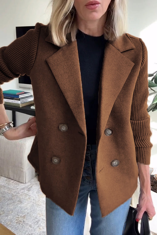 Amelia™ | Elegante blazer met gebreide mouwen