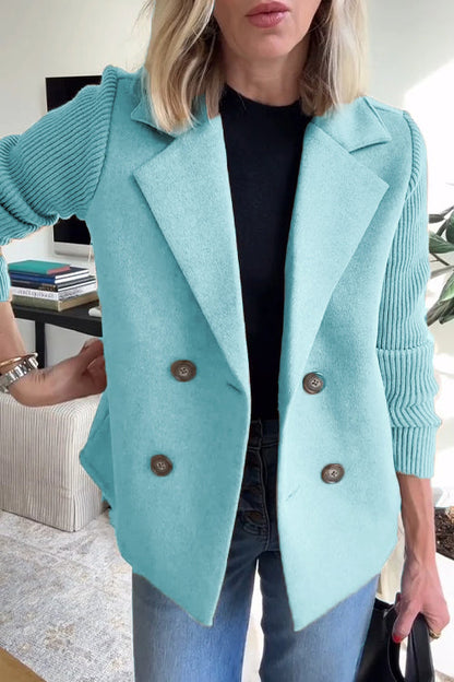 Amelia™ | Elegante blazer met gebreide mouwen