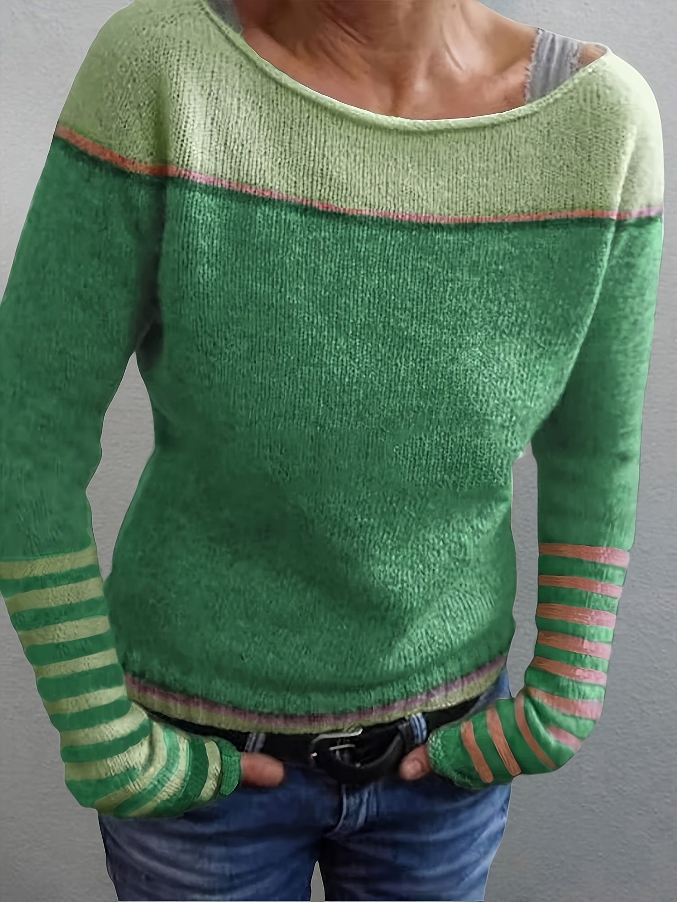 Katharina – Pull Rayé à Manches Longues