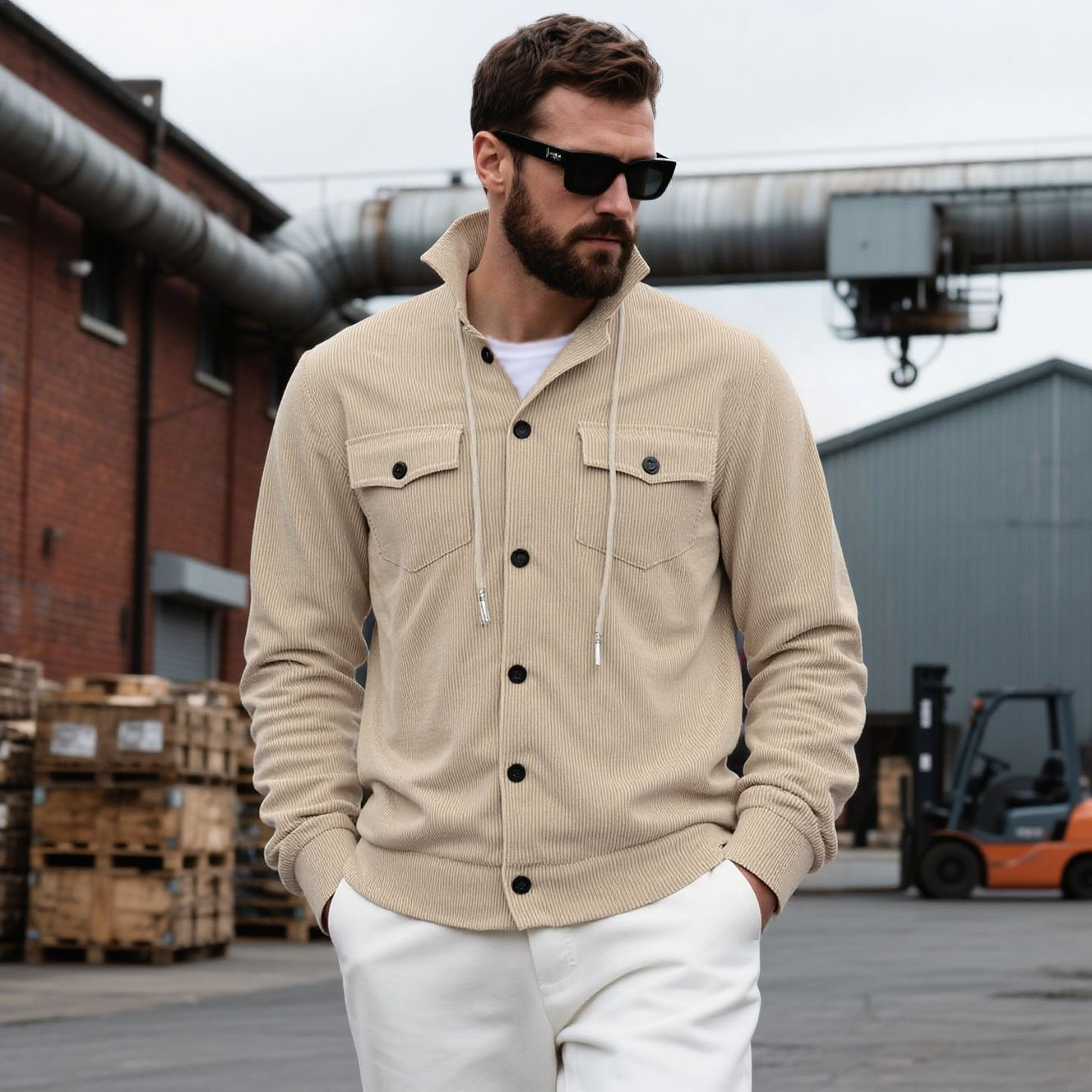 Bruno™ | Corduroy jas met knopen