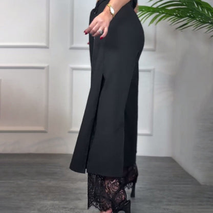 Angélique | Elegante flowy broek met kant