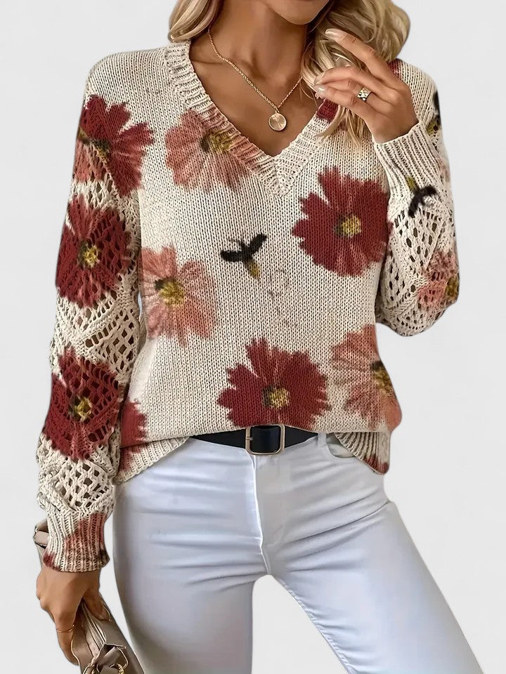 Aurélie - Licht Bloemig Vest