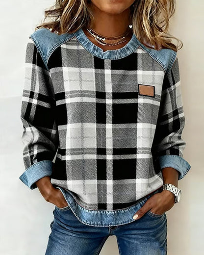 Célia - Sweatshirt Patchwork Audacieux