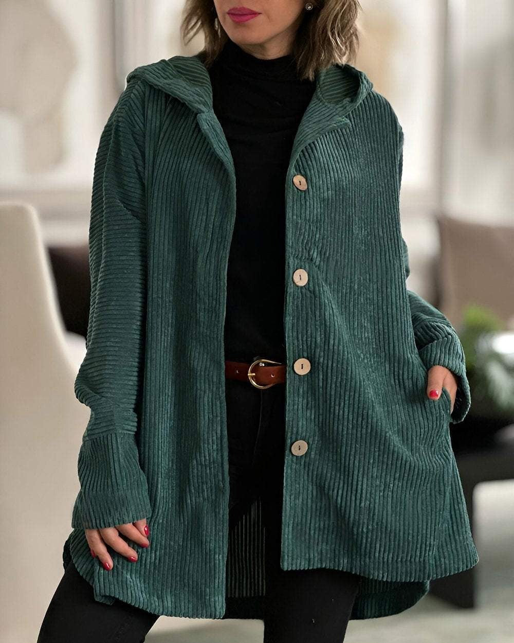Cordia - Elegante Corduroy Jas