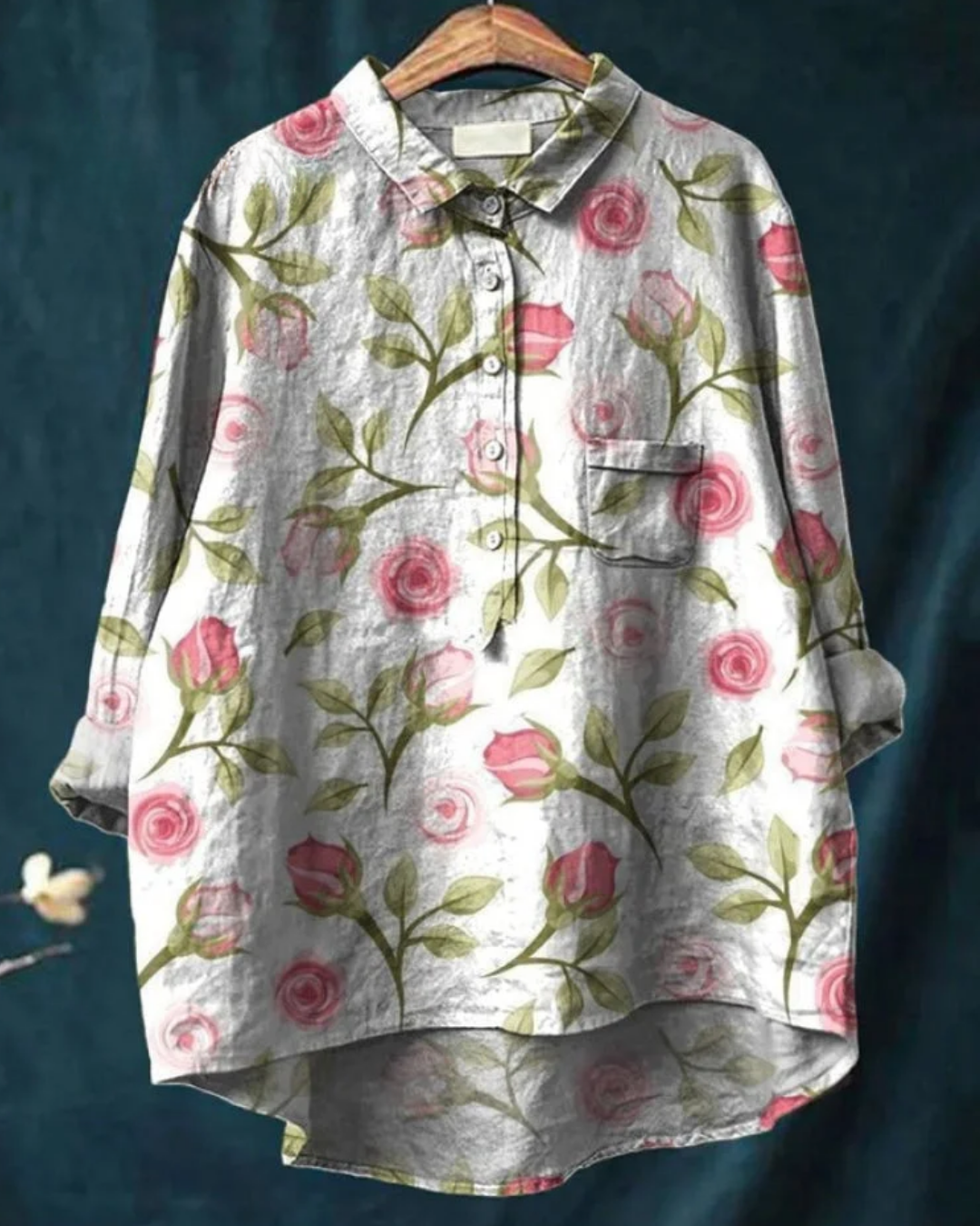 Jenny | Elegante blouse met bloemenprint en knopen