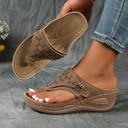 Élodie™ - Dames open teen sleehak sandalen