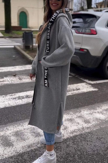 Roxane | Urban Hoodie met Geborduurde Letters